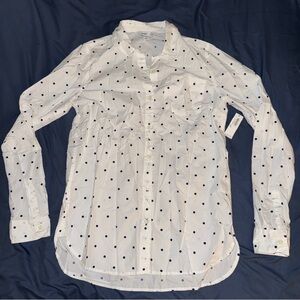Old Navy Polka Dot Button Down Shirt